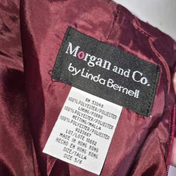 Vintage 2002 burgundy lace up back, evening, formal, party, ball, dress - Picture 3 of 7